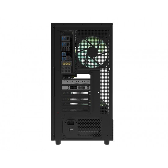 DARKFLASH DPX90 GLASS ATX CASE WITH 3 ARGB FANS PRE-INSTALLED, TEMPERED GLASS SIDE PANEL, SPACIOUS INTERIOR, ATX/MICRO-ATX/MINI-ITX MOTHERBOARD SUPPORT COMPUTER CASE - BLACK
