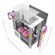 DARKFLASH DRX70 GLASS ATX PC CASE WITH 4 ARGB FANS MAGNETIC FRONT PANEL SUPPORT UP TO 280MM RADIATOR - WHITE