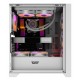 DARKFLASH DRX70 GLASS ATX PC CASE WITH 4 ARGB FANS MAGNETIC FRONT PANEL SUPPORT UP TO 280MM RADIATOR - WHITE
