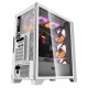DARKFLASH DRX70 GLASS ATX PC CASE WITH 4 ARGB FANS MAGNETIC FRONT PANEL SUPPORT UP TO 280MM RADIATOR - WHITE