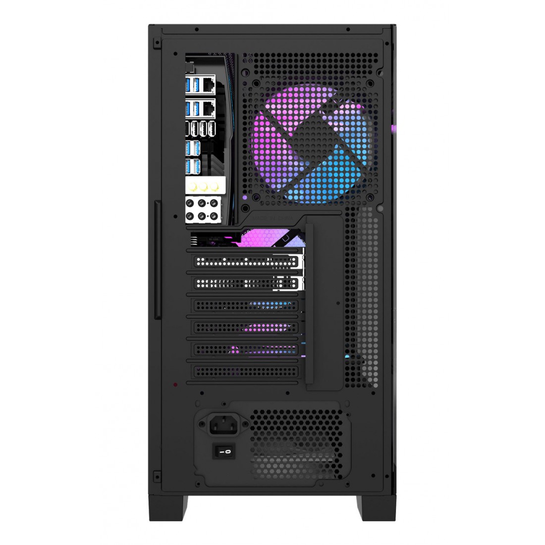 DARKFLASH DRX70 MESH ATX PC CASE WITH 4ARGB FANS MAGNETIC FRONT PANEL ...