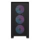 DARKFLASH DRX70 MESH ATX PC CASE WITH 4 ARGB FANS MAGNETIC FRONT PANEL SUPPORT UP TO 280MM RADIATOR - BLACK