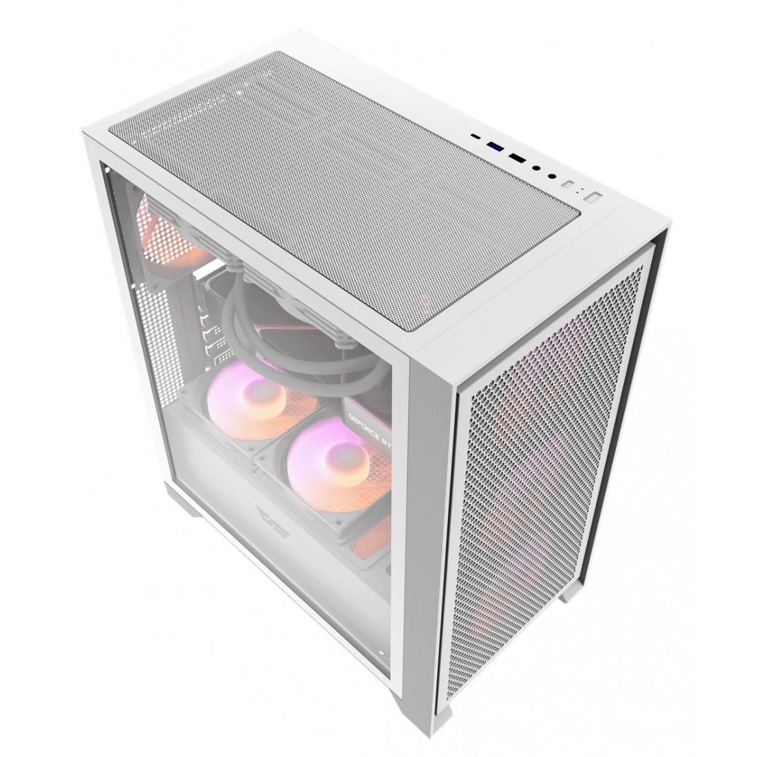 DARKFLASH DRX70 MESH ATX PC CASE WITH 4 ARGB FANS MAGNETIC FRONT PANEL ...