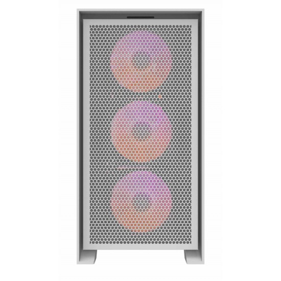 DARKFLASH DRX70 MESH ATX PC CASE WITH 4 ARGB FANS MAGNETIC FRONT PANEL SUPPORT UP TO 280MM RADIATOR - WHITE