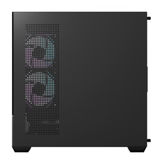 DARKFLASH DS900 AIR ATX TEMPERED GLASS PANELS WITH 7 ARGB FANS FULL COVERAGE DUST PROOF 0.5 SPCC PC CASE  - BLACK