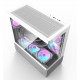 DARKFLASH DS900 ATX TEMPERED GLASS PANELS WITH 7 ARGB FANS AND FULL COVERAGE DUST PROOF 0.5 SPCC PC CASE - WHITE