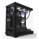 DARKFLASH DS900 ATX TEMPERED GLASS PANELS WITH 6 ARGB FANS PRE INSTALLED 0.5 SPCC GAMING PC CASE - BLACK