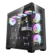 DARKFLASH DS900 ATX TEMPERED GLASS PANELS WITH 6 ARGB FANS PRE INSTALLED 0.5 SPCC GAMING PC CASE - BLACK