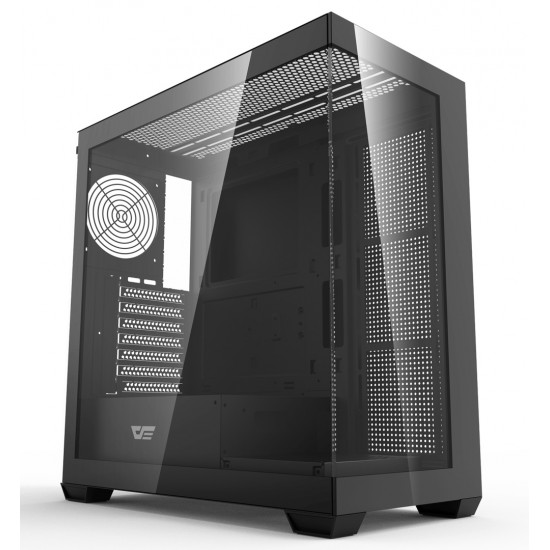 DARKFLASH DS900 ATX TEMPERED GLASS PANELS WITH 6 ARGB FANS PRE INSTALLED 0.5 SPCC GAMING PC CASE - BLACK