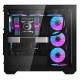 DARKFLASH DLX4000 TEMPERED GLASS PC CASE WITH 4 ARGB FANS USB TYPE-C SUPPORT TWO 360MM RADIATOR - BLACK