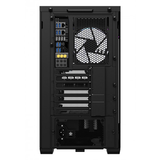 DARKFLASH DLX4000 TEMPERED GLASS PC CASE WITH 4 ARGB FANS USB TYPE-C SUPPORT TWO 360MM RADIATOR - BLACK