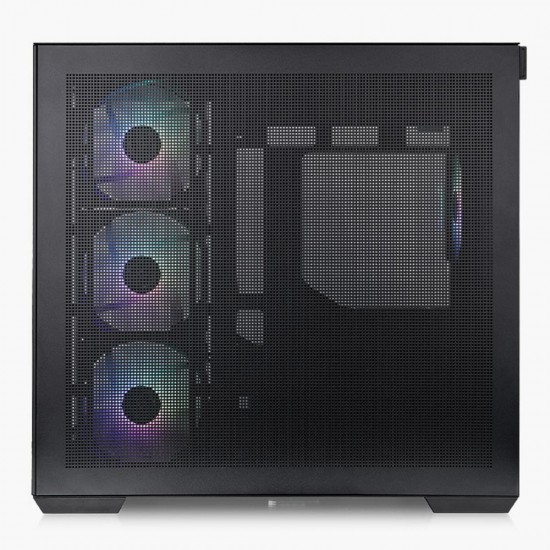 THERMALTAKE VIEW 380 TG ARGB MID TOWER CASE WITH 4X 120MM ARGB FANS AND 360MM RADIATOR SUPPORT - BLACK
