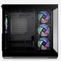 THERMALTAKE VIEW 380 TG ARGB MID TOWER CASE WITH 4X 120MM ARGB FANS AND 360MM RADIATOR SUPPORT - BLACK