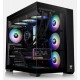 THERMALTAKE VIEW 380 TG ARGB MID TOWER CASE WITH 4X 120MM ARGB FANS AND 360MM RADIATOR SUPPORT - BLACK