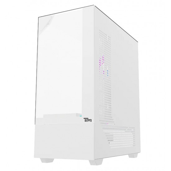 TWISTED MINDS TM-FURY-W FURY MID TOWER ARGB HARDWARE COMPATIBILITY TEMPERED GLASS PANELS ATX GAMING CASE - WHITE