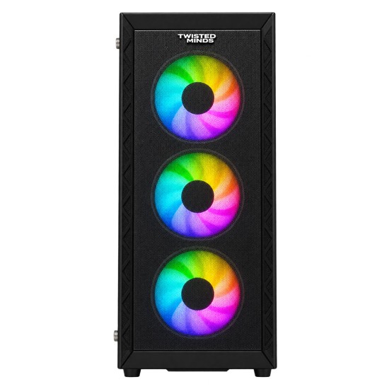 TWISTED MINDS TM-GM-I-B 03 APEX MID TOWER ATX/MICRO-ATX/ITX TRIPLE FAN EFFICIENT COOLING GAMING CASE – BLACK
