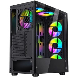TWISTED MINDS TM-GM-I-B 03 APEX MID TOWER ATX/MICRO-ATX/ITX TRIPLE FAN EFFICIENT COOLING GAMING CASE – BLACK