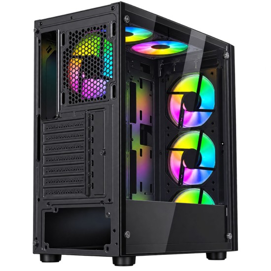 TWISTED MINDS TM-GM-I-B 03 APEX MID TOWER ATX/MICRO-ATX/ITX TRIPLE FAN EFFICIENT COOLING GAMING CASE – BLACK