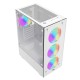 TWISTED MINDS TM-NOVA-W NOVA MID TOWER ATX/M-ATX DUAL TEMPERED GLASS ARGB 120MM FANS COOLING GAMING CASE – WHITE