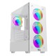 TWISTED MINDS TM-NOVA-W NOVA MID TOWER ATX/M-ATX DUAL TEMPERED GLASS ARGB 120MM FANS COOLING GAMING CASE – WHITE