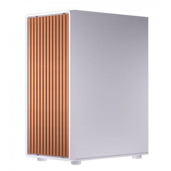 TWISTED MINDS WOODX MID TOWER 4 PRE-INSTALLED ARGB FANS WITH REMOTE CONTROL TEMPERED GLASS SIDE PANEL ATX GAMING CASE - WHITE