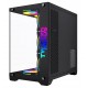 TWISTED MINDS BULLET-07 ATX MID TOWER 7 ARGB LED FANS USB 3 TYPE C TEMPERED GLASS SIDE PANEL GAMING COMPUTER CASE - BLACK