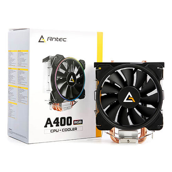 ANTEC A400 RGB CPU COOLER 120MM LED FAN WITH PWM SUPPORT