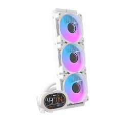 DARKFLASH DF241102 ALL-IN-ONE 360MM CPU SUPPORT SOCKET LIQUID CPU COOLER WITH DISPLAY - DH360D WHITE