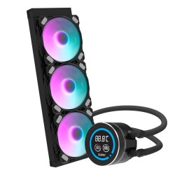 DARKFLASH DF241102 ALL-IN-ONE 360MM CPU SUPPORT SOCKET LIQUID CPU COOLER WITH DISPLAY - DN360D BLACK