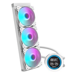DARKFLASH DF241102 ALL-IN-ONE 360MM CPU SUPPORT SOCKET LIQUID CPU COOLER WITH DISPLAY - DN360D WHITE