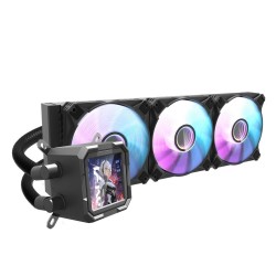 DARKFLASH DF241102 ALL-IN-ONE 360MM CPU SUPPORT SOCKET LIQUID CPU COOLER WITH DISPLAY - DV360S BLACK