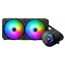 DARKFLASH TWISTER ARGB DX240 LIGHT STRIP DESIGN 1800 RPM ALL-IN-ONE 240MM LIQUID CPU COOLER - BLACK