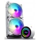 DARKFLASH TWISTER ARGB DX240 LIGHT STRIP DESIGN 1800 RPM ALL-IN-ONE 240MM LIQUID CPU COOLER - WHITE