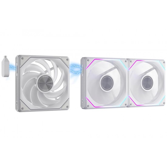 DARKFLASH DF241001 G16 3IN1 120MM MAGNETIC ARGB PC CASE SINGLE FAN - WHITE