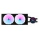 DARKFLASH NEBULA DN240 ARGB 3-STAGE MOTOR WATER PUMP PERFECT COOLING PERFORMANCE ALL-IN-ONE CABLE LIQUID CPU COOLER - BLACK