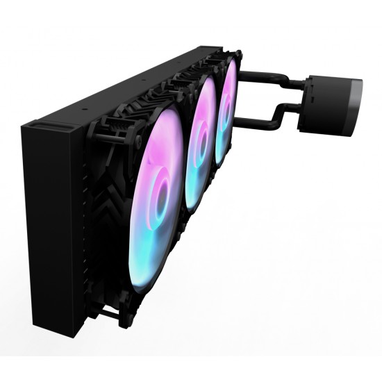 DARKFLASH NEBULA DN360 ARGB 3-STAGE MOTOR WATER PUMP HIGH PERFORMANCE FANS ALL IN ONE 360MM LIQUID CPU COOLER - BLACK