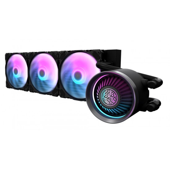 DARKFLASH NEBULA DN360 ARGB 3-STAGE MOTOR WATER PUMP HIGH PERFORMANCE FANS ALL IN ONE 360MM LIQUID CPU COOLER - BLACK
