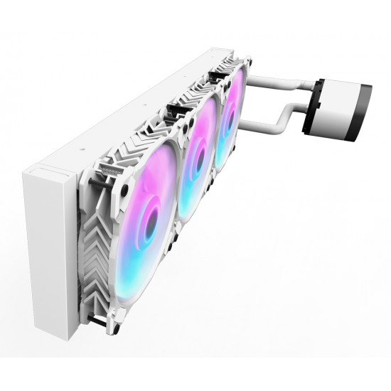 DARKFLASH NEBULA DN360 ARGB 3-STAGE MOTOR WATER PUMP HIGH PERFORMANCE FANS ALL IN ONE 360MM LIQUID CPU COOLER - WHITE