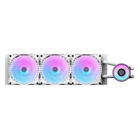 DARKFLASH NEBULA DN360 ARGB 3-STAGE MOTOR WATER PUMP HIGH PERFORMANCE FANS ALL IN ONE 360MM LIQUID CPU COOLER - WHITE
