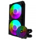 DARKFLASH RADIANT DC 240 ARGB LIGHTING WITH 9 BLADES HIGH STRENGTH COOLING PIPES LIQUID CPU COOLER - BLACK