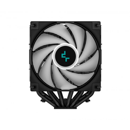 DEEPCOOL GAMMAXX AG620 BK ARGB 260W TDP ALL-BLACK 6PCS COPPER HEAT PIPES WITH 120MM DUAL-FAN CPU AIR COOLER