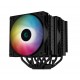 DEEPCOOL GAMMAXX AG620 BK ARGB 260W TDP ALL-BLACK 6PCS COPPER HEAT PIPES WITH 120MM DUAL-FAN CPU AIR COOLER