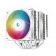 DEEPCOOL GAMMAXX AG620 WH ARGB  260W TDP ALL-WHITE 6PCS COPPER HEAT PIPES WITH 120MM DUAL-FAN CPU AIR COOLER 