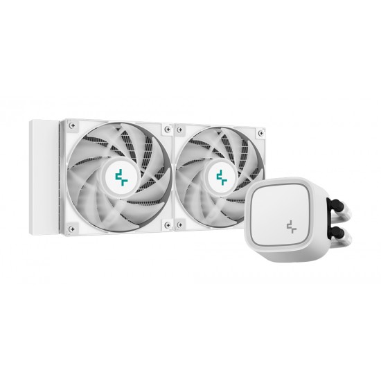 DEEPCOOL LE520 240MM ARGB PWM FAN 220W TDP ANTI-LEAK TECH CPU AIO LIQUID COOLER FOR INTEL AND AMD - WHITE