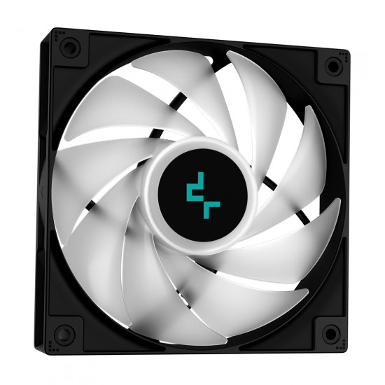 DEEPCOOL LS520 SE 240MM RADIATOR TWO FC120 A-RGB PWM FANS INFINITY MIRROR CAP DESIGN AIO LIQUID COOLER FOR INTEL AND AMD  - BLACK
