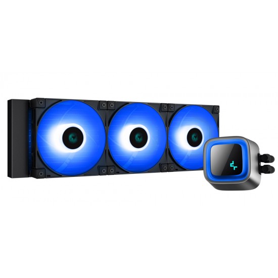 DEEPCOOL LS720 360MM AIO HIGH PERFORMANCE ARGB LOW-NOISE EFFICIENCY 360MM CPU LIQUID COOLER AND INFINITY MIRROR CAP DESIGN