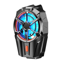 GADGETON X52 COOLER FOR MOBILE PHONE RECHARGEABLE BATTERY SILENT COOLER CELL PHONE GAMING RADIATOR COOLING FAN - BLACK