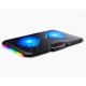 OEM NOTEBOOK YL-019 WITH 120MM DUAL FANS, 4-LEVEL ADJUSTABLE HEIGHT & DUAL USB PASS THROUGH RGB LAPTOP COOLING FAN - BLACK