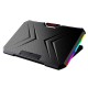 OEM NOTEBOOK YL-019 WITH 120MM DUAL FANS, 4-LEVEL ADJUSTABLE HEIGHT & DUAL USB PASS THROUGH RGB LAPTOP COOLING FAN - BLACK