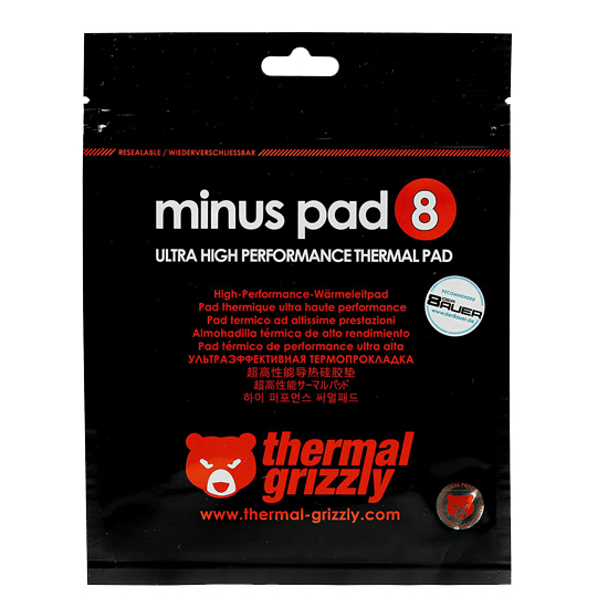 THERMAL GRIZZLY MINUS PAD 8 ULTRA HIGH PERFORMANCE THERMAL PAD ( 30X30X0.5MM )